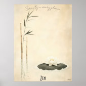 Serene Bamboe en Lotus Zen Kunstposter Poster (Voorkant)