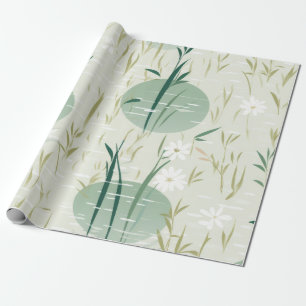 Serene Bamboebloesem Aziatisch  (10) Cadeaupapier