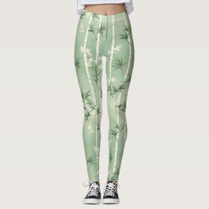 Serene Bamboebloesem Aziatisch  (2) Leggings