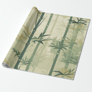 Serene Bamboebloesem Aziatisch  (3) Cadeaupapier