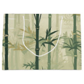 Serene Bamboebloesem Aziatisch (3) Groot Cadeauzakje (Voorkant)
