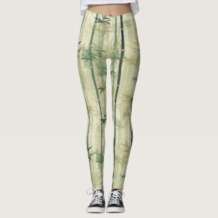 Serene Bamboebloesem Aziatisch  (3) Leggings
