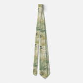 Serene Bamboebloesem Aziatisch (3) Stropdas (Achterkant)