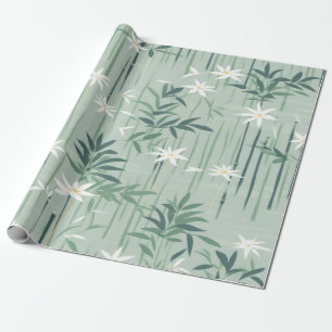 Serene Bamboebloesem Aziatisch  (4) Cadeaupapier