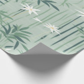 Serene Bamboebloesem Aziatisch (4) Cadeaupapier (Hoek)