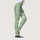 Serene Bamboebloesem Aziatisch (5) Leggings (Rechts)