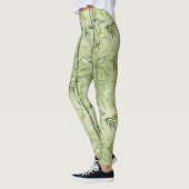 Serene Bamboebloesem Aziatisch (6) Leggings (Links)