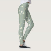Serene Bamboebloesem Aziatisch (9) Leggings (Rechts)