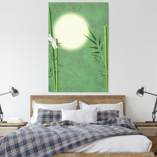 Serene Bamboo Sky Canvas Afdruk (Insitu (Slaapkamer))