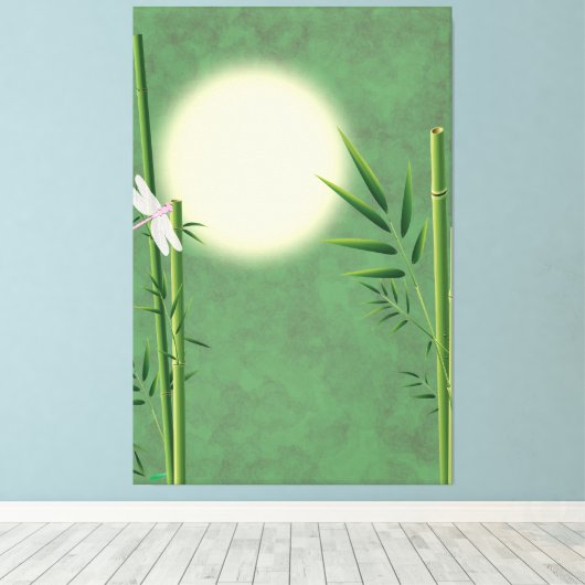 Serene Bamboo Sky Canvas Afdruk (Insitu (Houten vloer))