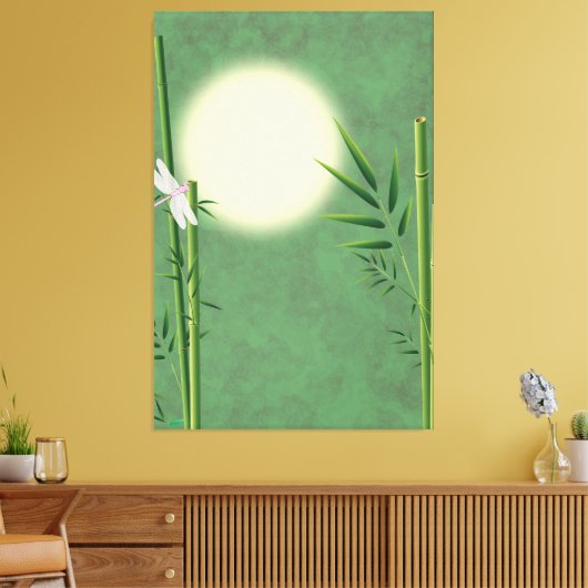 Serene Bamboo Sky Canvas Afdruk (Insitu (Woonkamer))