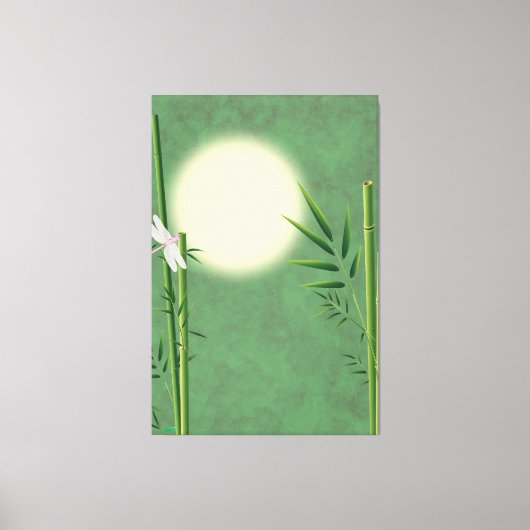 Serene Bamboo Sky Canvas Afdruk (Voorkant)