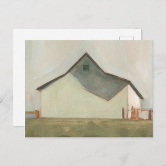 Serene Barn - gebroken wit Briefkaart (Voorkant / Achterkant)