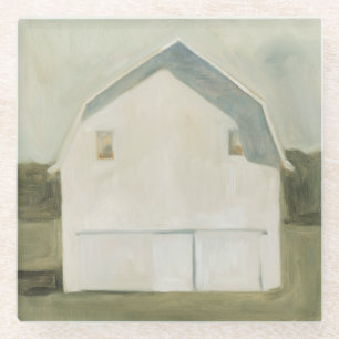 Serene Barn - White Glazen Onderzetter