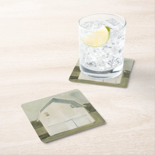 Serene Barn - White Kartonnen Onderzetters (Insitu)