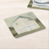 Serene Barn - White Kartonnen Onderzetters (Schuin)