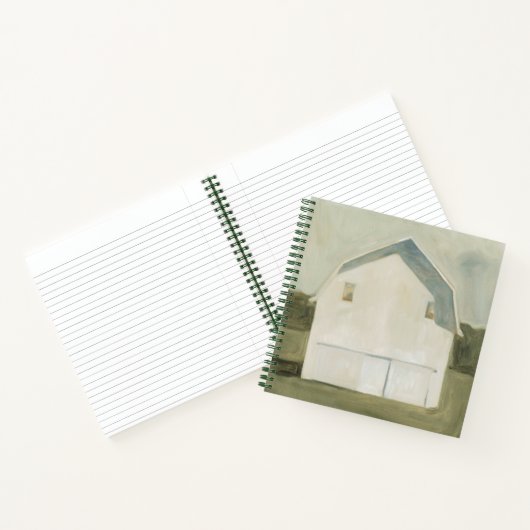 Serene Barn - White Notitieboek (Binnen)