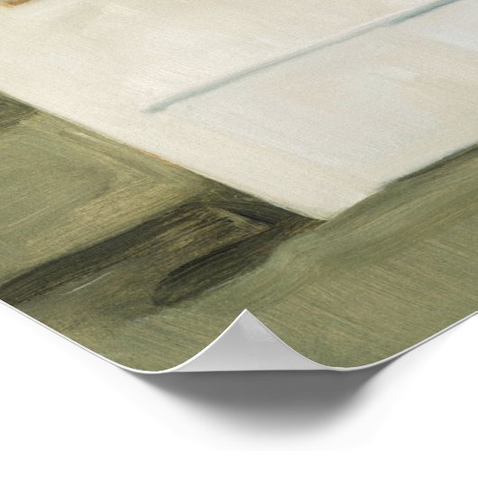 Serene Barn - White Poster (Hoek)