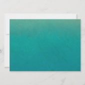 Serene Beach en Blue Ocean Invitation Kaart (Achterkant)