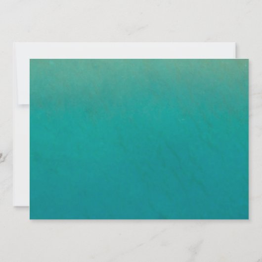 Serene Beach en Blue Ocean Invitation Kaart (Achterkant)