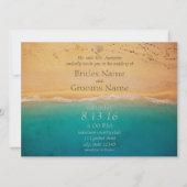 Serene Beach en Blue Ocean Invitation Kaart (Voorkant)