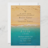 Serene Beach en Blue Ocean Invitation Kaart (Voorkant)