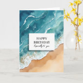 Serene Beach Kunstkaart Kaart (Gele Bloem)