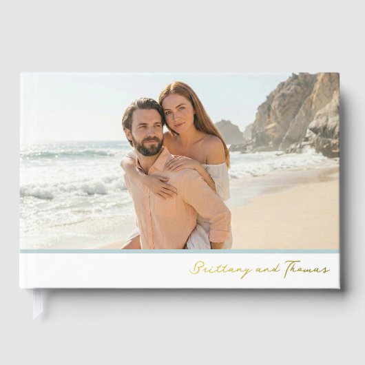 Serene Beach Romantic Photo Gastenboek (Voorkant)