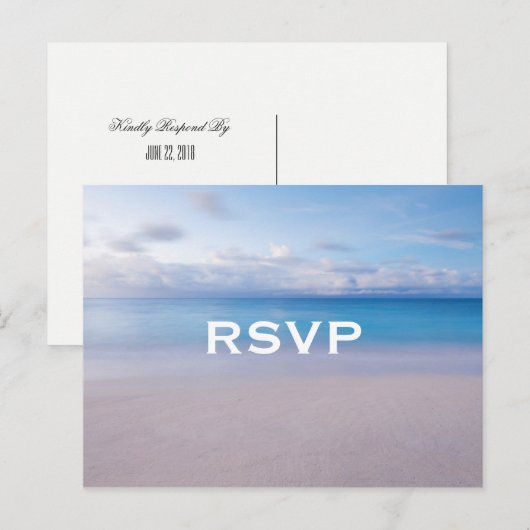 Serene Beach RSVP Briefkaart (Voorkant / Achterkant)