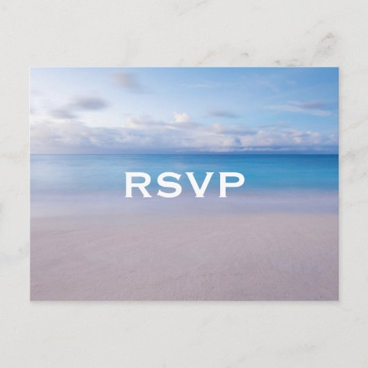 Serene Beach RSVP Briefkaart (Voorkant)