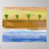Serene Beach Scene Poster (Voorkant)