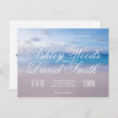 Serene Beach Wedding Invitation Briefkaart (Voorkant / Achterkant)