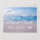 Serene Beach Wedding Invitation Briefkaart (Voorkant)