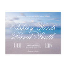 Serene Beach Wedding Invitation Briefkaart