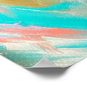 Serene Beachy Abstract schilderen afdrukken Poster (Hoek)