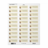 Serene Beige Bloemenboeket Etiket (Full Sheet)