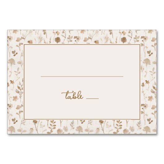 Serene Beige Botanical Kaart (Voorkant)