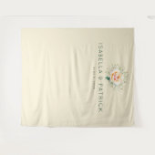Serene Beige Floral Wreath Wandkleed (Voorkant (horizontaal))