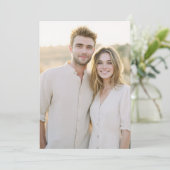 Serene Beige Informele Foto Kaart (Staand voorkant)
