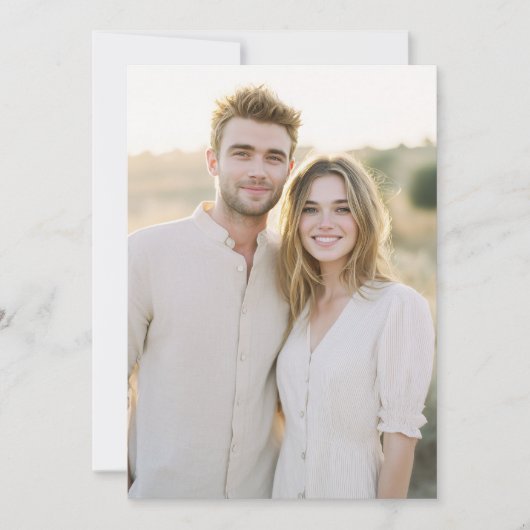 Serene Beige Lifestyle Foto Kaart (Voorkant)