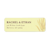 Serene Beige Tarwehalmen Etiket (Voorkant)