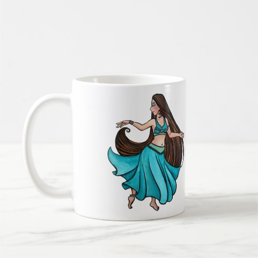 Serene Belly Dancer in Teal                        Koffiemok (Links)