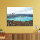 Serene berg- en gletsjerscène canvas afdruk (Insitu (Woonkamer))