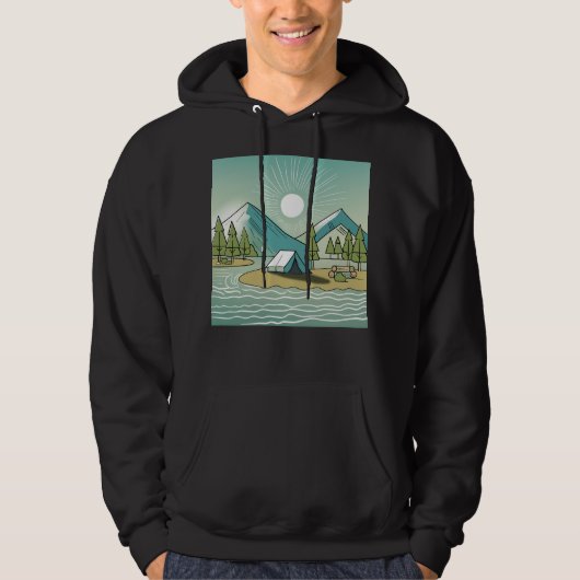 Serene bergcamping hoodie (Voorkant)