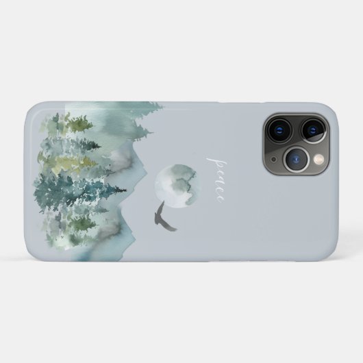 Serene berglandschap Vrede Case-Mate iPhone Case (Achterkant (horizontaal))
