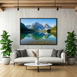 Serene Bergmeer Reflectie Canvas Afdruk