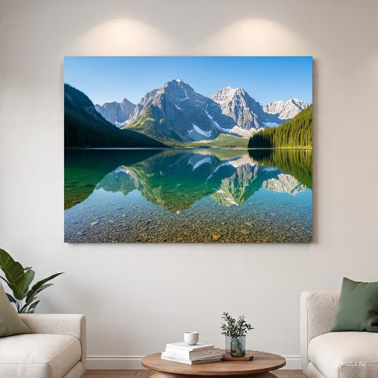 Serene Bergmeer Reflectie Poster