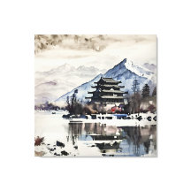 Serene Bergpagode (Winter)