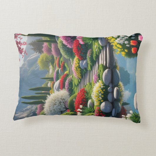 serene bergtuin accent kussen (Achterkant)