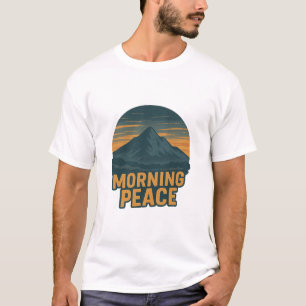 Serene Bergzonne Retro Embleem T-shirt